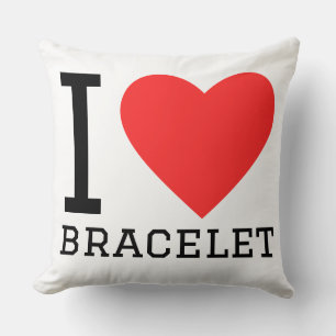 I love bracelet throw pillow