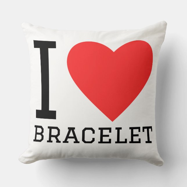 I love bracelet throw pillow (Front)