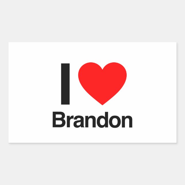 i love brandon sticker (Front)