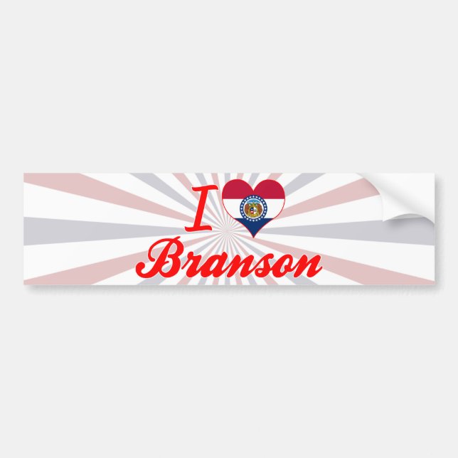 I Love Branson, Missouri Bumper Sticker (Front)