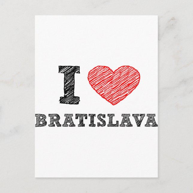 I love Bratislava Postcard (Front)