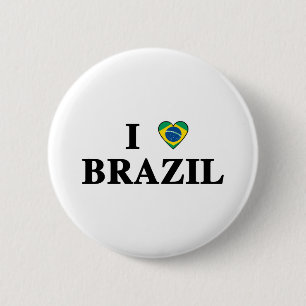 I Love Brazil 2 Inch Round Button