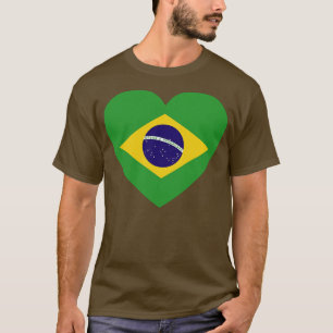 I Love Brazil HeartShaped Brazilian Flag T-Shirt