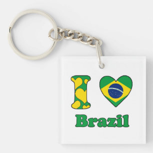 I love Brazil Keychain