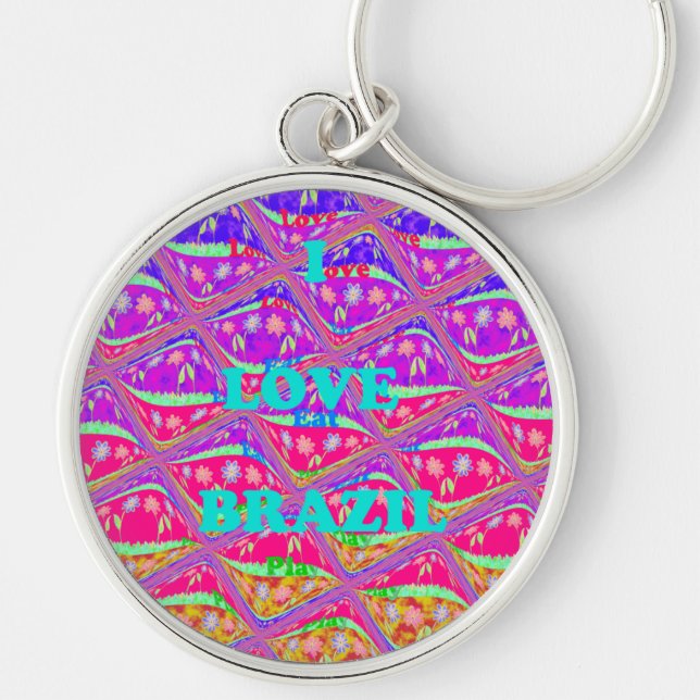 I Love Brazil. Keychain (Front)