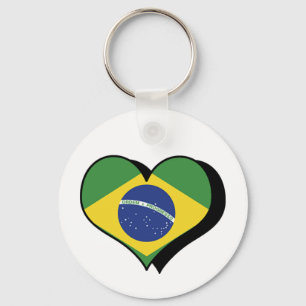 I Love Brazil Keychain