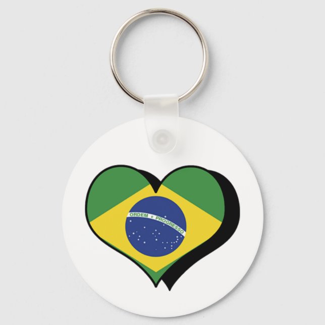 I Love Brazil Keychain (Front)