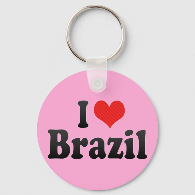 I Love Brazil Keychain (Front)