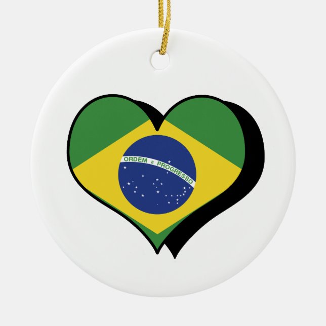 I Love Brazil Ornament (Front)