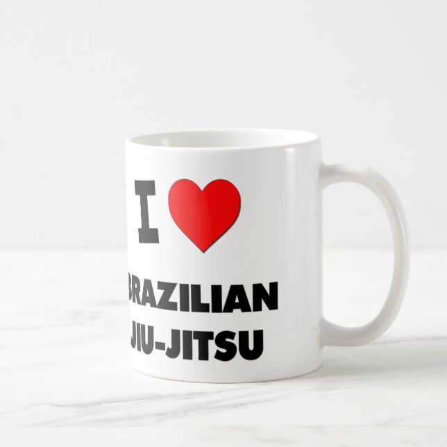 I Love Brazilian Jiu-Jitsu Coffee Mug (Right)