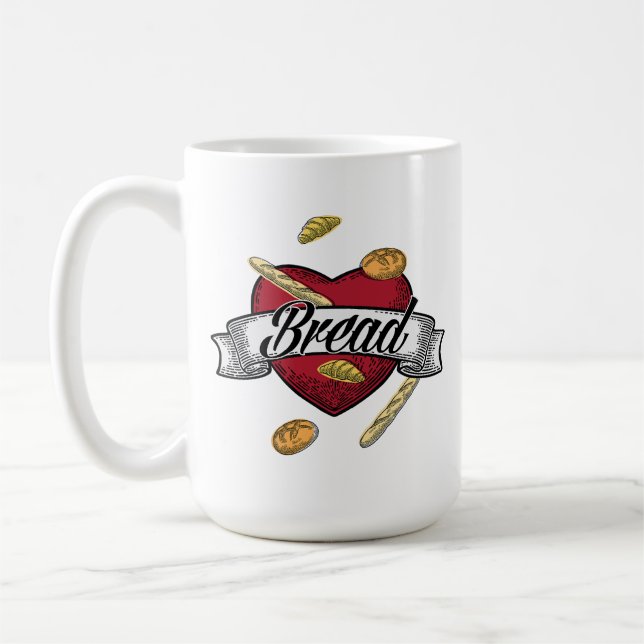 I Love Bread Coffee Mug (Left)