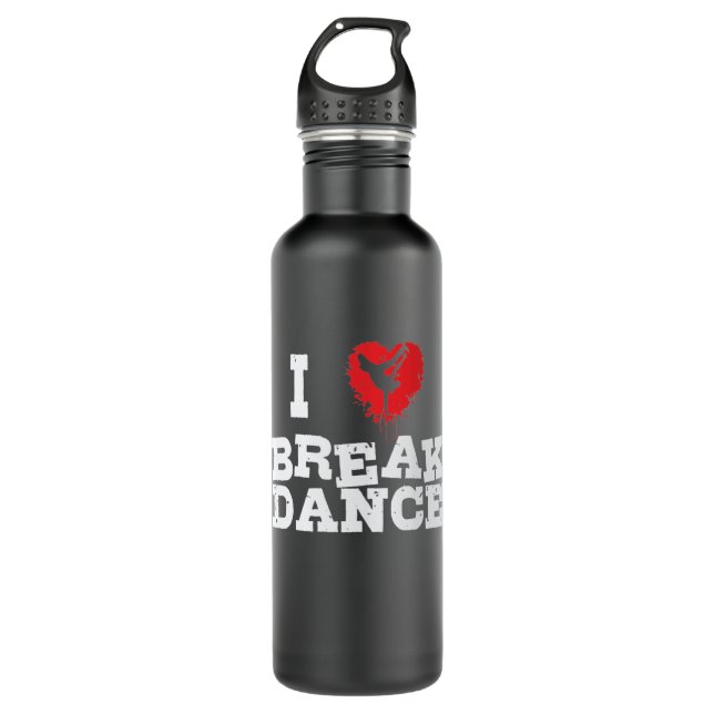 I Love Breakdance und Hip-Hop 710 Ml Water Bottle (Front)