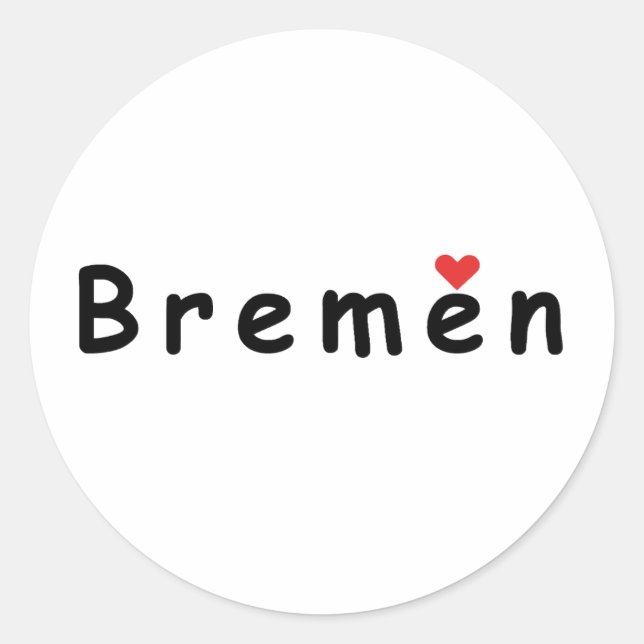 i love Bremen  Classic Round Sticker (Front)