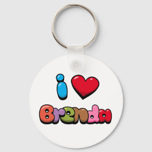I Love Brenda Keychain