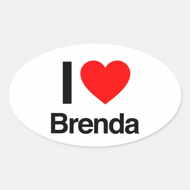i love brenda oval sticker (Front)