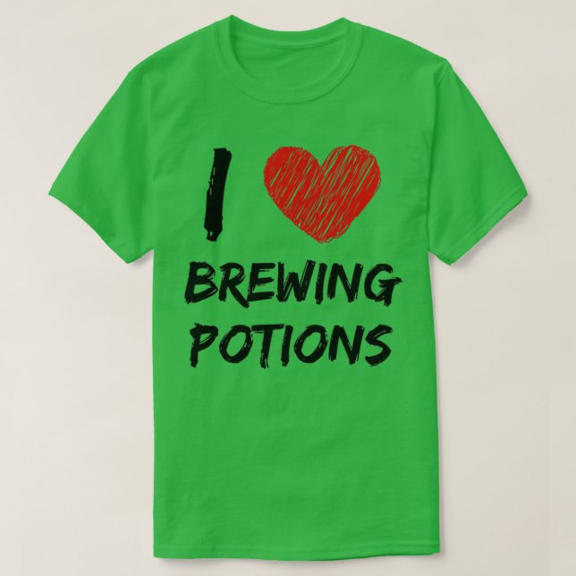 I Love Brewing Potions T T-Shirt (Design Front)
