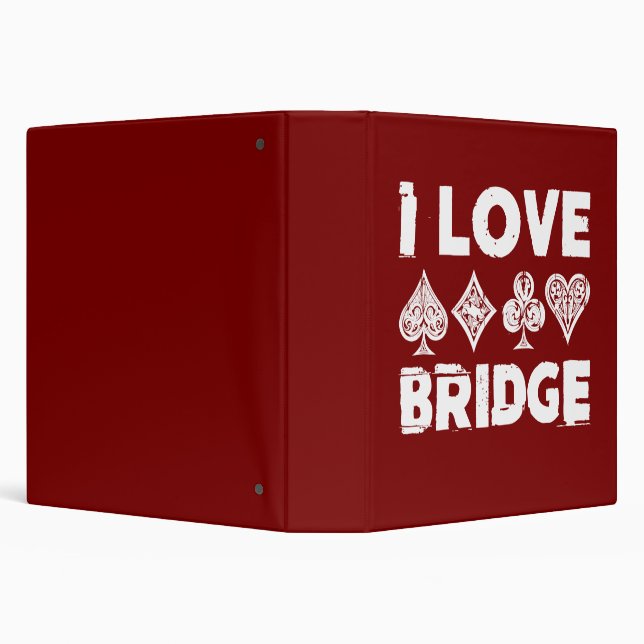 I Love Bridge Card Game Player Binder (Background)