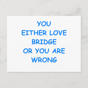 i love bridge postcard