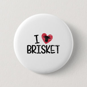 I Love Brisket T Shirt Beef Foodie Bbq Novelty _1 2 Inch Round Button