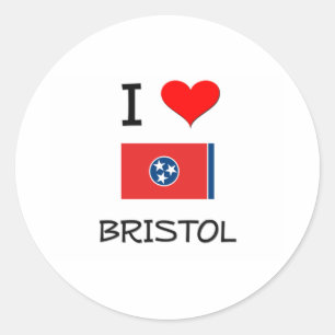 I Love Bristol Tennessee Classic Round Sticker