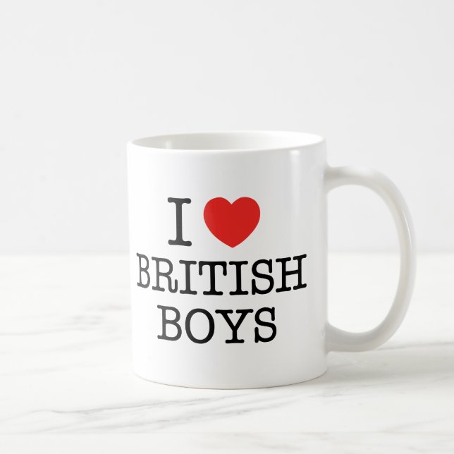 I Love British Boys Coffee Mug (Right)
