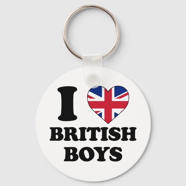 I love British boys Keychain (Front)