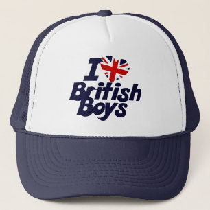 I Love British Boys Trucker Hat