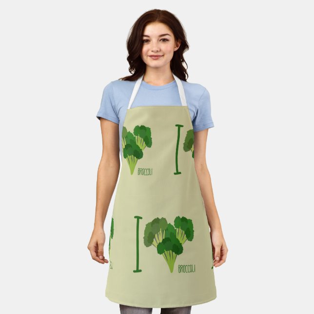 I Love Broccoli Apron (Worn)