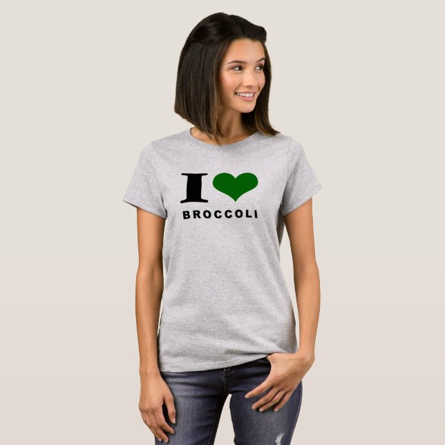 I love broccoli, broccoli lover T-Shirt (Front Full)