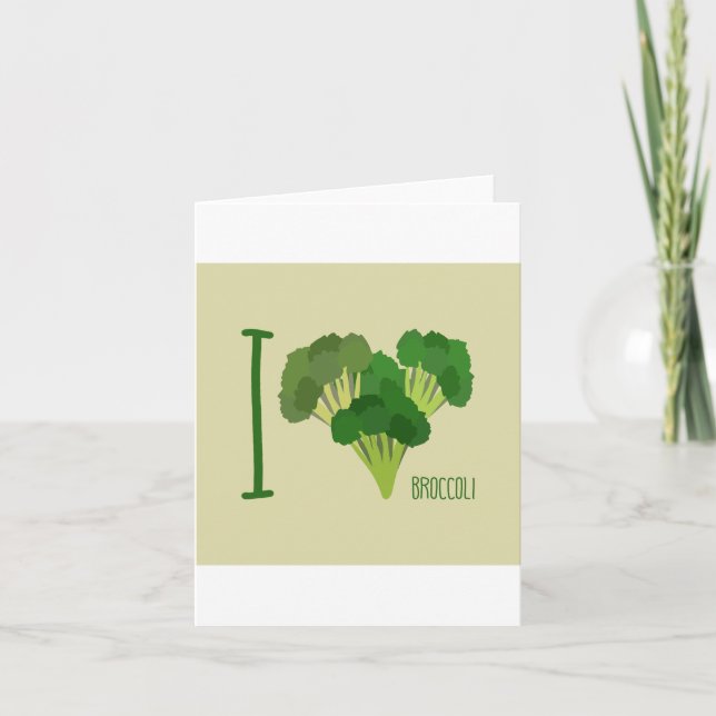 I Love Broccoli Card (Front)