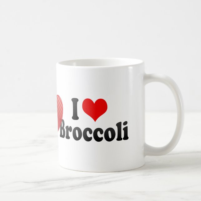 I Love Broccoli Coffee Mug (Right)