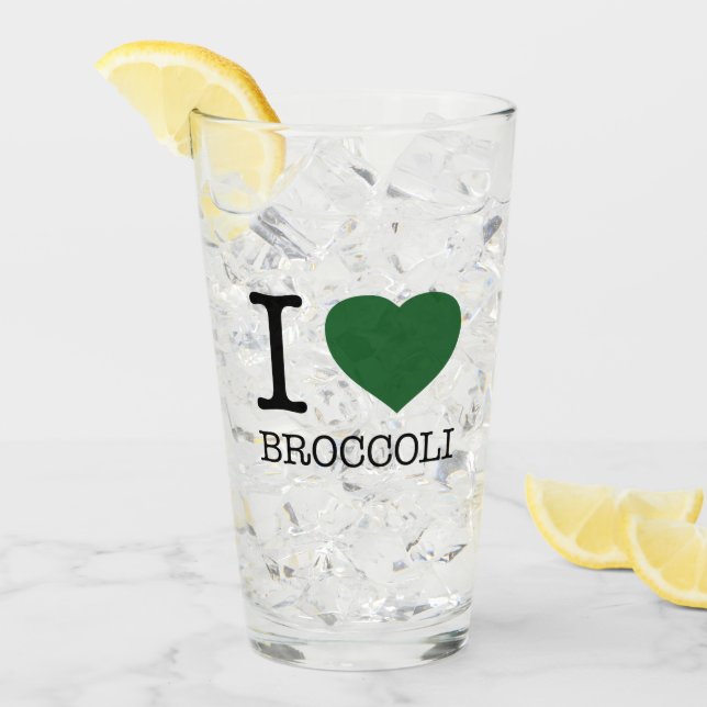 I LOVE BROCCOLI GLASS (Front Ice)