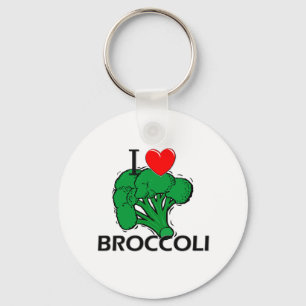 I Love Broccoli Keychain