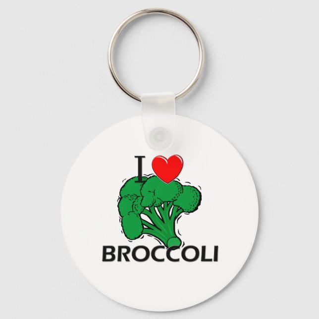 I Love Broccoli Keychain (Front)