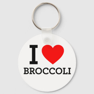I Love Broccoli Keychain