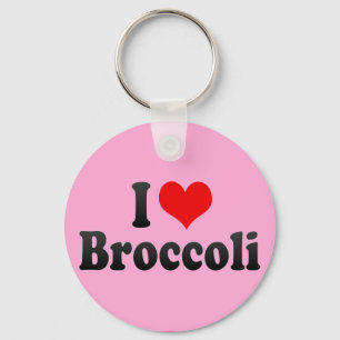 I Love Broccoli Keychain