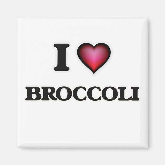 I Love Broccoli Magnet (Front)