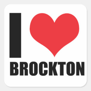 I love Brockton Square Sticker