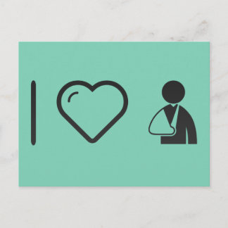 I Love Broken Arms Postcard