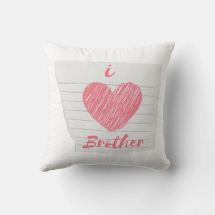 i love brother throw pillow