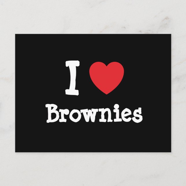 I love Brownies heart T-Shirt Postcard (Front)