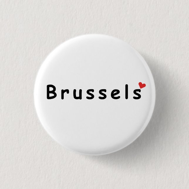 I love Brussels  1 Inch Round Button (Front)