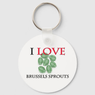 I Love Brussels Sprouts Keychain
