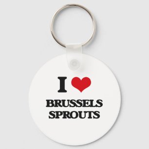 I Love Brussels Sprouts Keychain