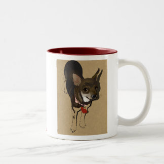 I love Bubo, my chihuahua! Two-Tone Coffee Mug