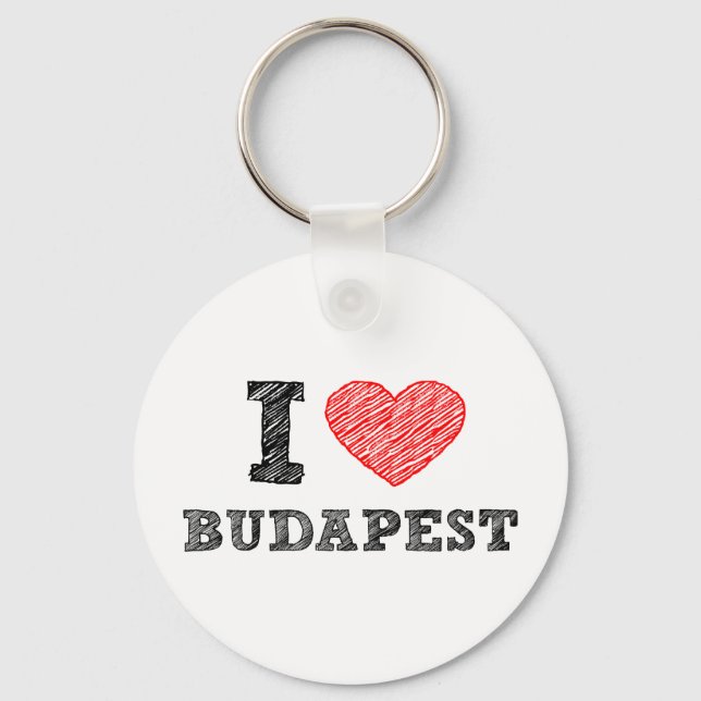 I Love Budapest Keychain (Front)