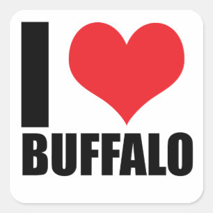 I love Buffalo Square Sticker