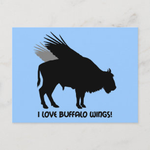 I love buffalo wings postcard