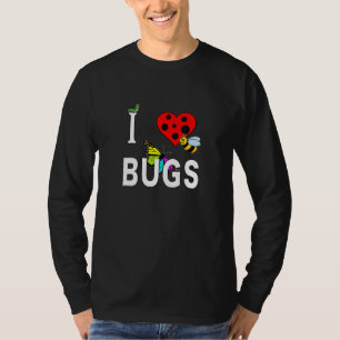 I Love Bugs Caterpillar Honey Bee Butterfly Insect T-Shirt