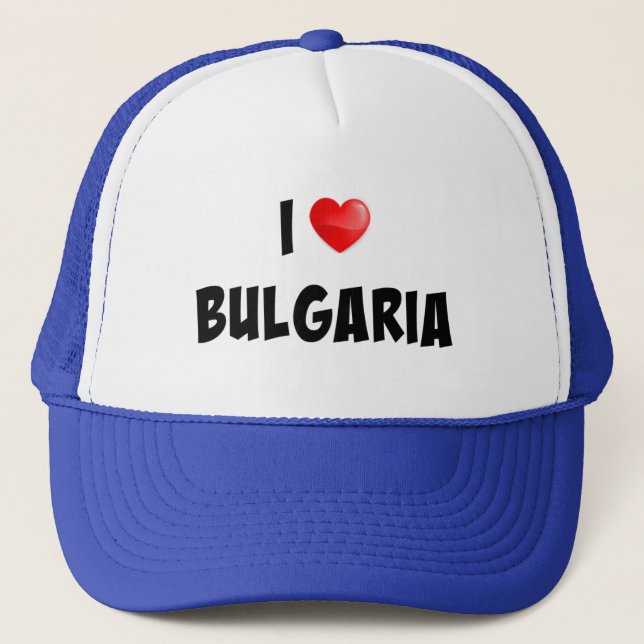 "I Love Bulgaria" custom design Trucker Hat (Front)